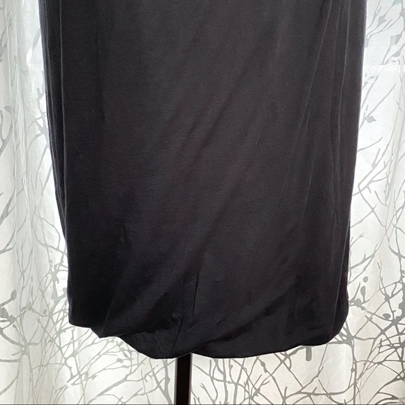 3.1 Phillip Lim black asymmetrical jewel gathered t-shirt sleeveless tank dress - Picture 5 of 10